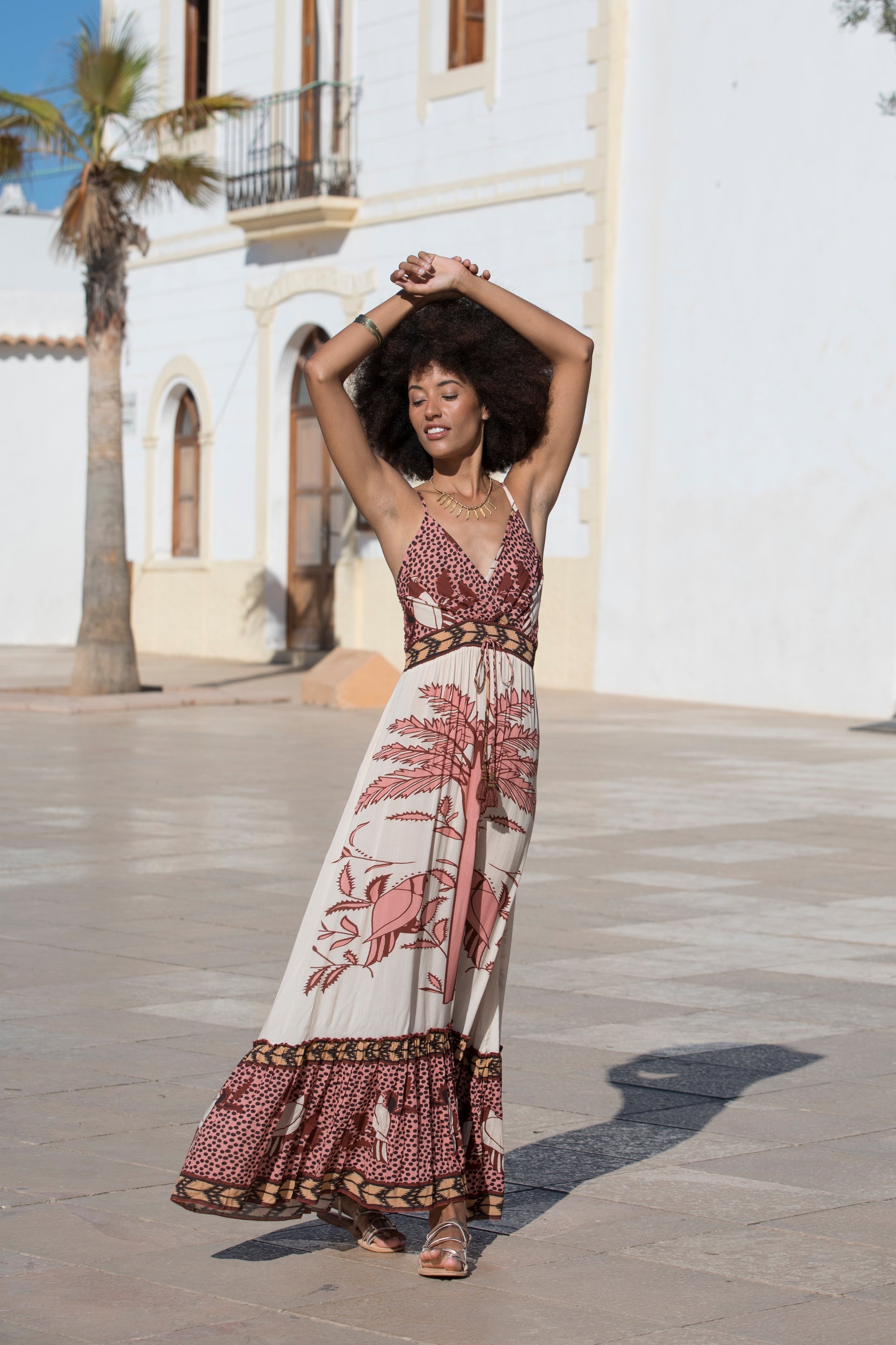 ワンピース Formentera Pleated Bicolor Dress M Formentera Pleated Bicolor Dress